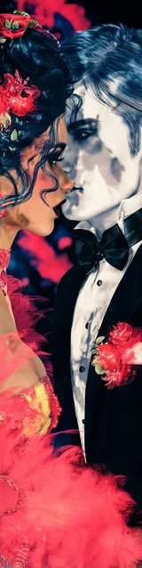 Free dark romance bookmark featuring a close-up whispering moment